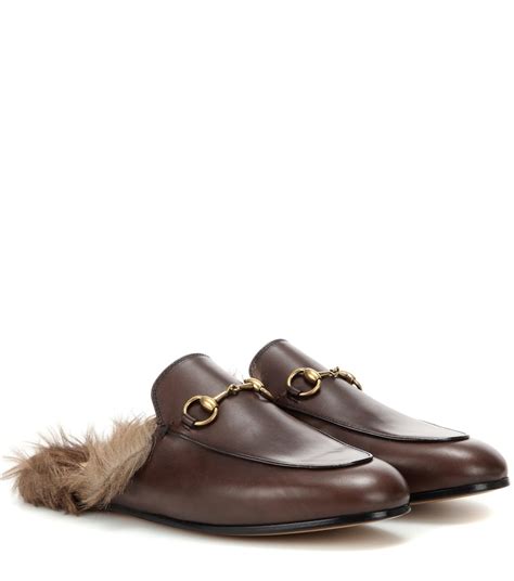 gucci fur-lined princetown loafers|princetown genuine shearling loafer mule.